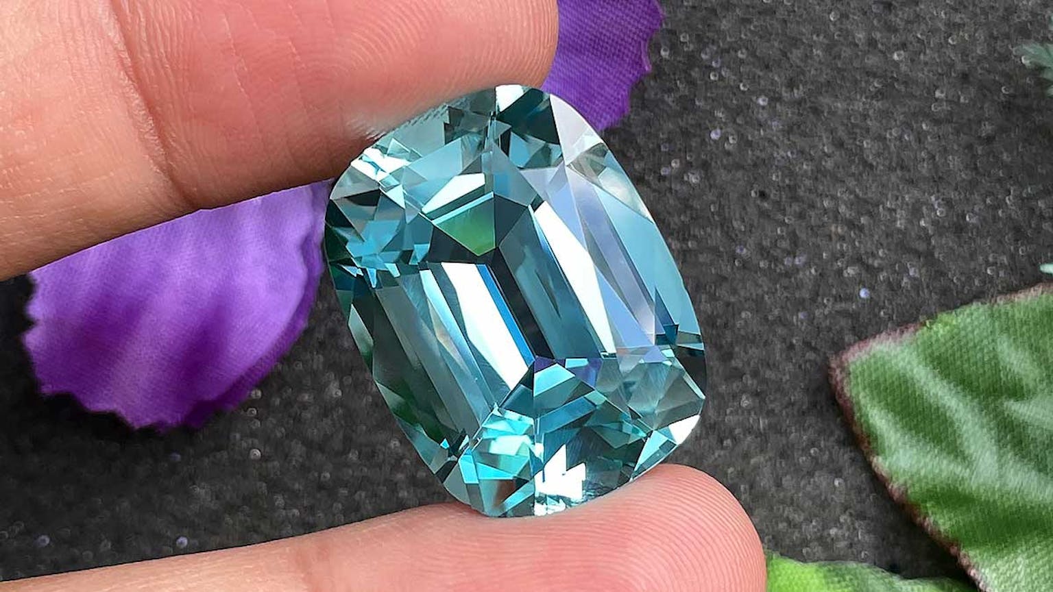 Aquamarine Stone Natural Santa Maria Certified Rare Gems